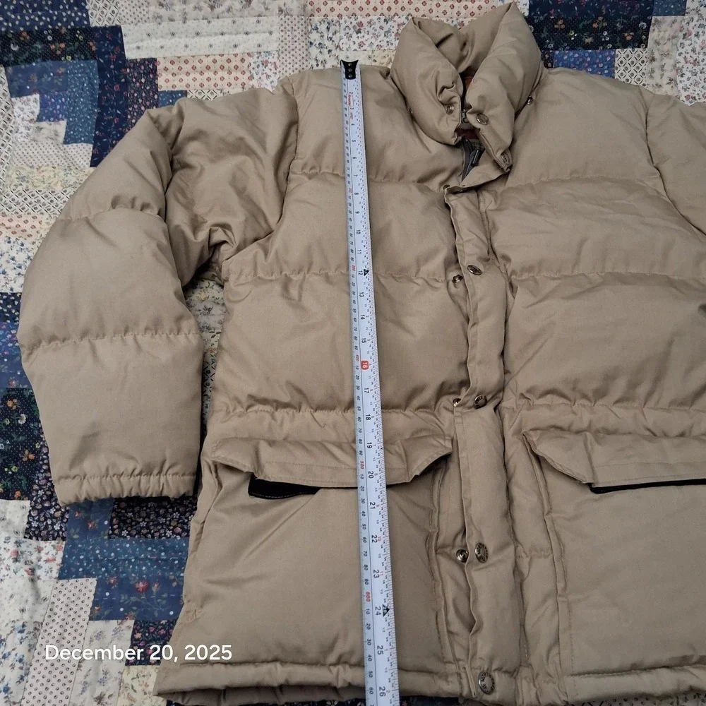Vintage The North Face Brown Label Puffer Down Jacket Size Small Beige